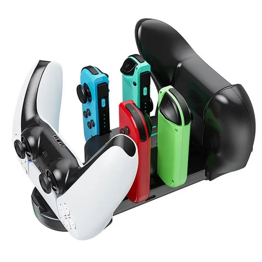 PS5, Xbox, and Switch Controller 6 in 1 Desktop Charging Dock Station - Polar Tech Australia