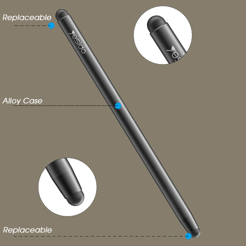 Cargue la imagen en el visor de la galería, [ST01] Yesido Universal Double-Headed Passive Capacitive Touch Screen Stylus Pen - Polar Tech Australia
