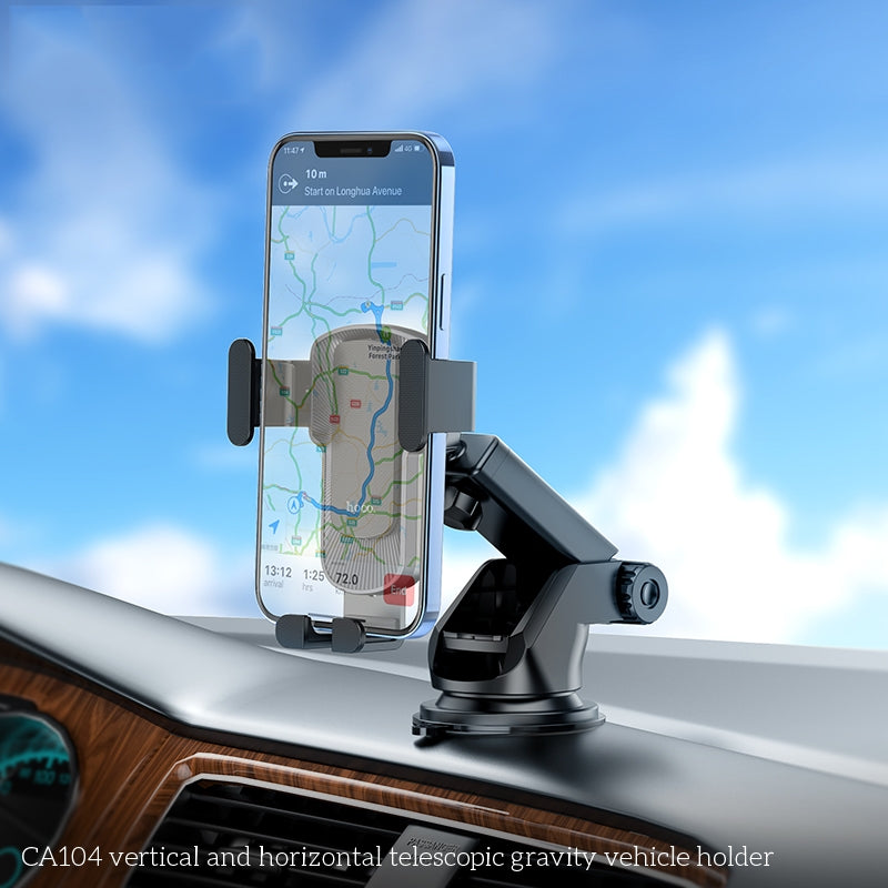 Chargez l&#39;image dans la visionneuse de la galerie, [CA104] HOCO Universal Dashboard &amp; Windscreen Mobile Phone Telescopic Gravity Auto-Lock Holder - Polar Tech Australia
