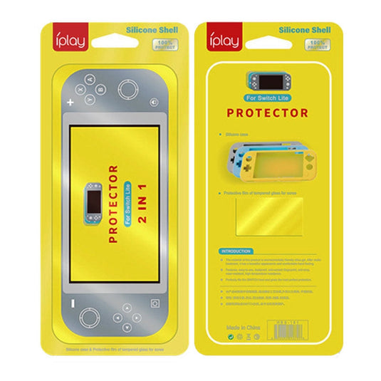 Switch Lite Game Host Silicone Full Coverage Protective Case with Screen Protector(Mint Green) - Game Gear Hub