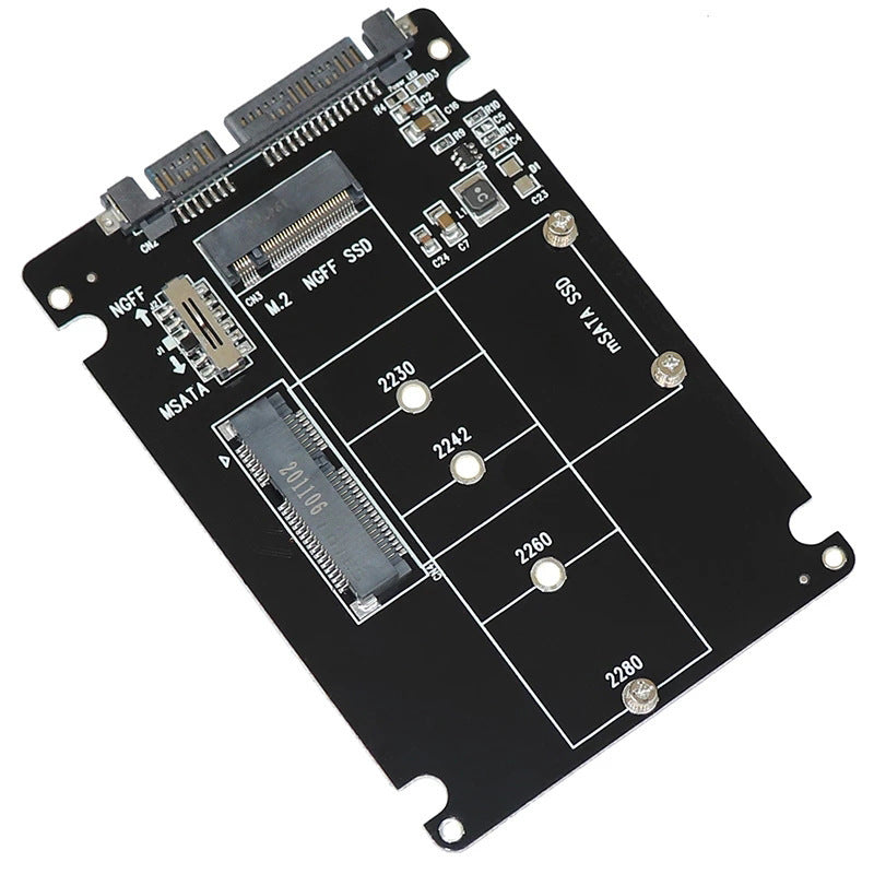 Cargue la imagen en el visor de la galería, 2 in 1 - M.2 NGFF SSD &amp; MSATA SSD to SATA Adapter Board - Polar Tech Australia
