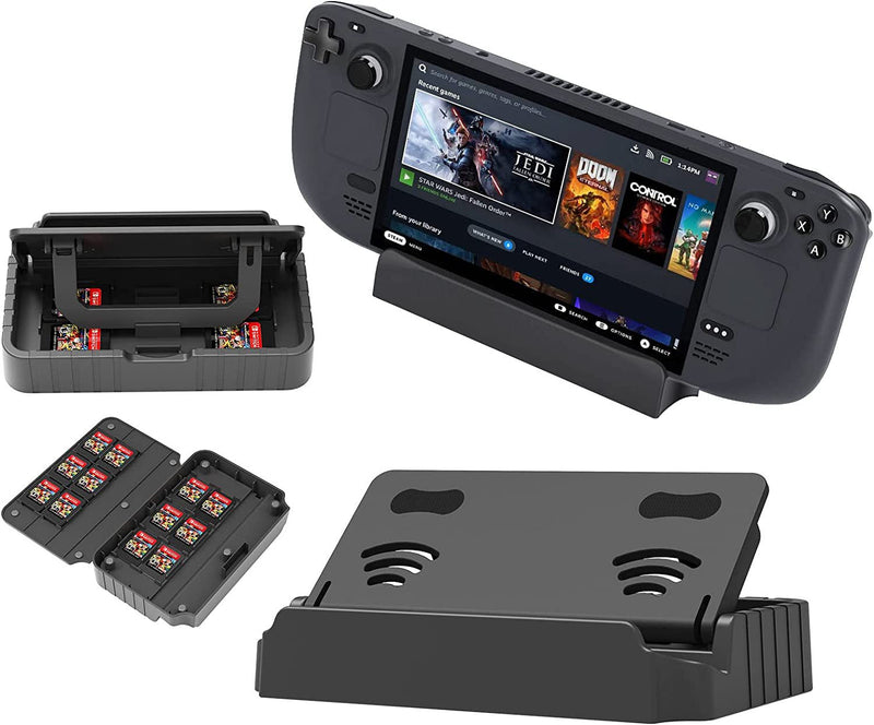 Cargue la imagen en el visor de la galería, Switch/Switch Lite/Switch OLED - Stand Holder Multi function Dock With Game Card Storage - Game Gear Hub
