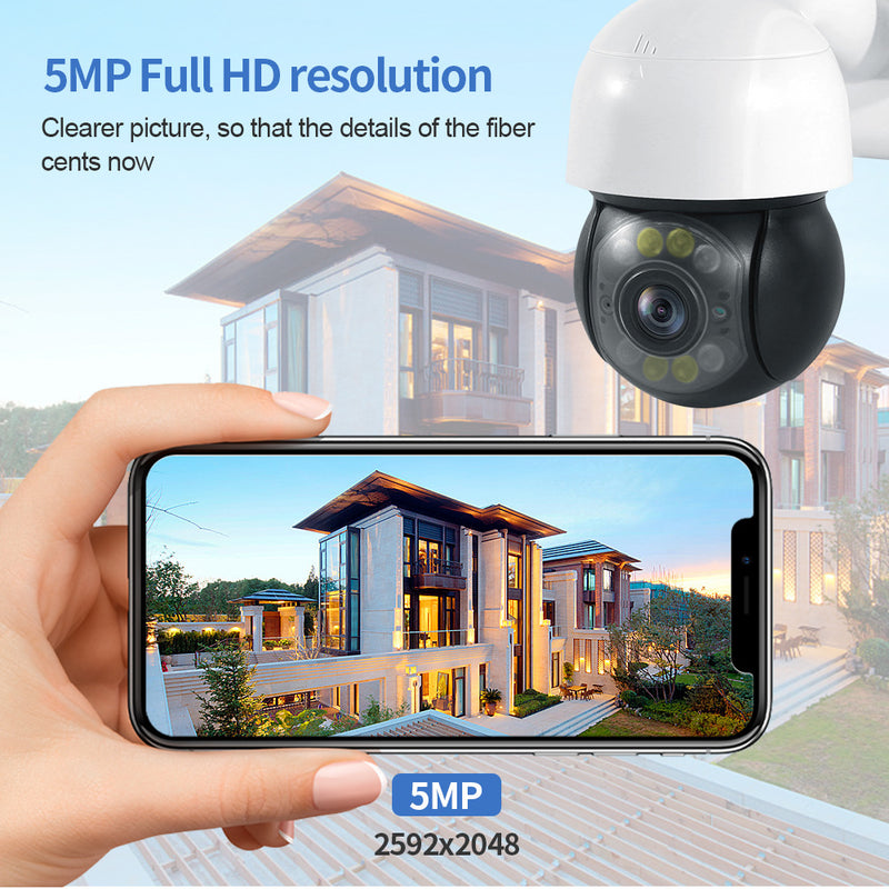 Cargue la imagen en el visor de la galería, [TUYA Smart Home] Tuya 5MP Wireless WIFI Full HD IP65 Outdoor PTZ Security Camera - Polar Tech Australia
