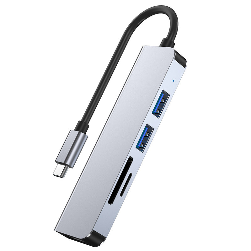 Chargez l&#39;image dans la visionneuse de la galerie, [YG-2103T] Type-C Adapter 5 In 1 Multi-function USB 3.0 &amp; USB 2.0 Card Reader HUB Splitter - Polar Tech Australia
