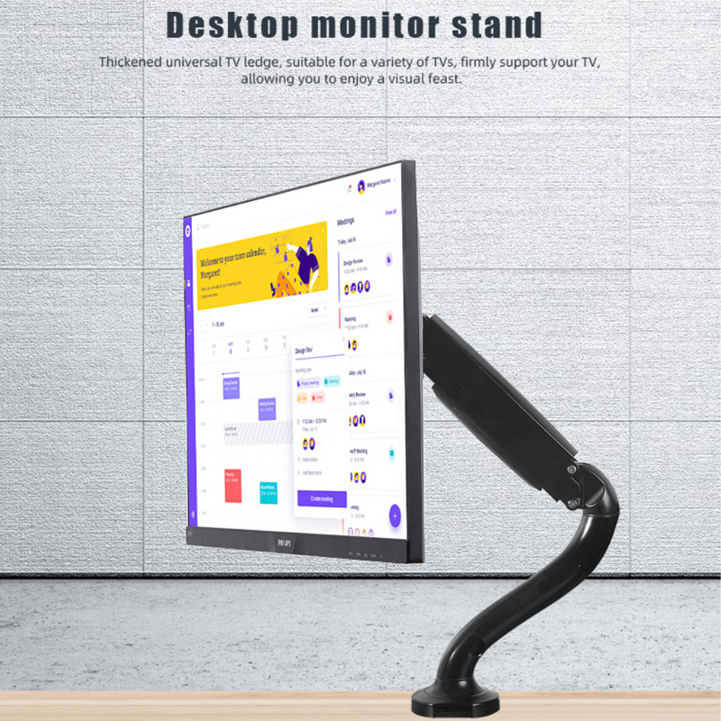 Load image into Gallery viewer, [Up to 32”][Single Arm] Universal 360 degree Rotation Adjustable Monitor Desktop Bracket Holder Stand - Polar Tech Australia
