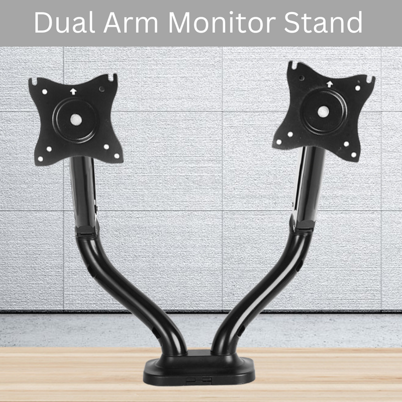 Chargez l&#39;image dans la visionneuse de la galerie, [Up to 32”][Dual Arm] Universal 360 degree Rotation Adjustable Monitor Desktop Bracket Holder Stand - Polar Tech Australia
