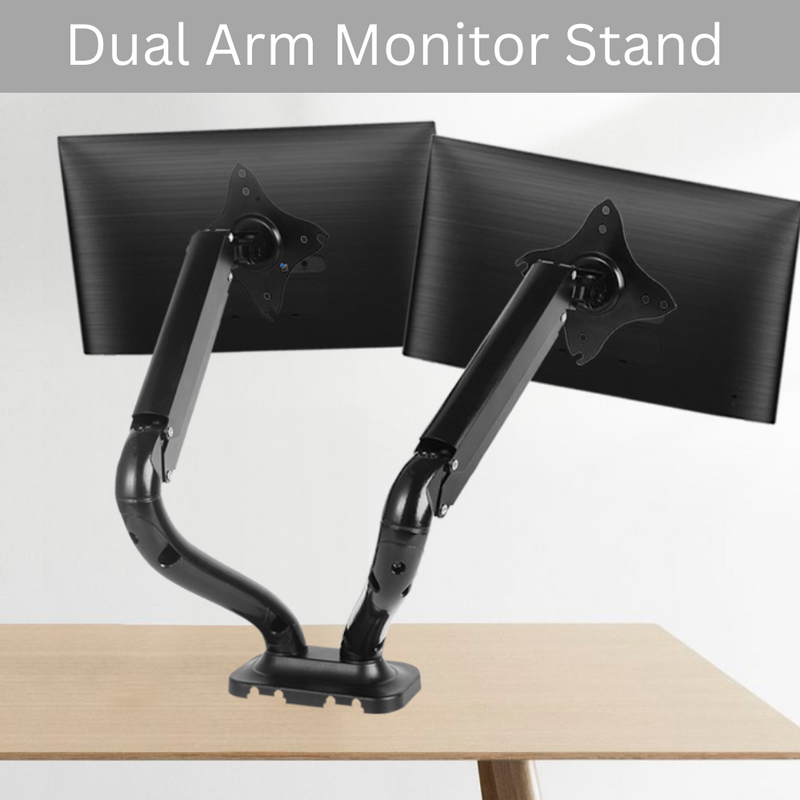 Chargez l&#39;image dans la visionneuse de la galerie, [Up to 32”][Dual Arm] Universal 360 degree Rotation Adjustable Monitor Desktop Bracket Holder Stand - Polar Tech Australia
