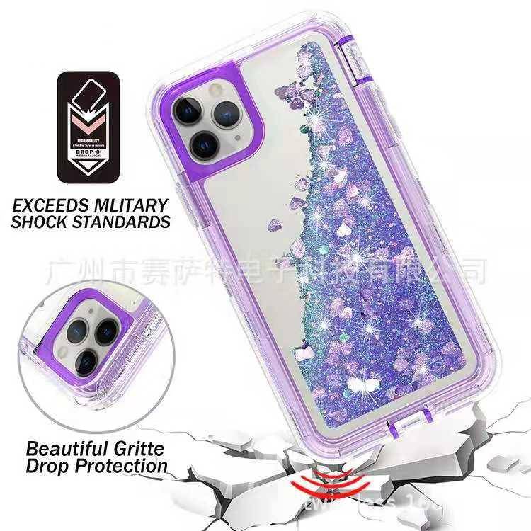 Load image into Gallery viewer, Apple iPhone 11/Pro/Max Glitter Clear Transparent Liquid Sand Watering Case - Polar Tech Australia
