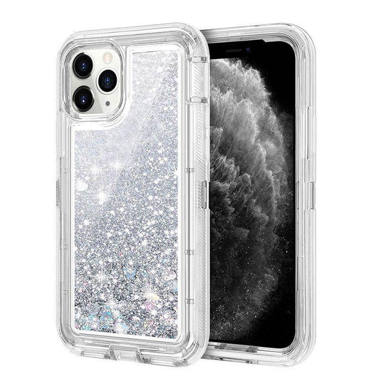 Apple iPhone 11/Pro/Max Glitter Clear Transparent Liquid Sand Watering Case - Polar Tech Australia