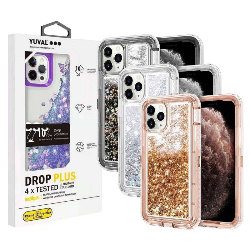 Cargue la imagen en el visor de la galería, Apple iPhone 12/Mini/Pro/Max Glitter Clear Transparent Liquid Sand Watering Case - Polar Tech Australia
