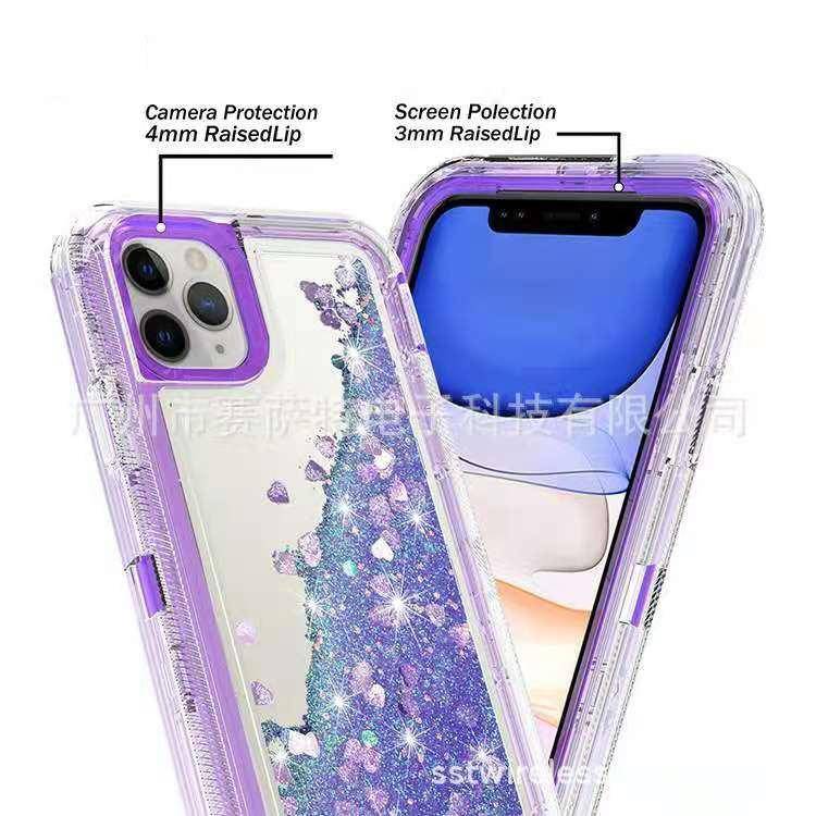 Cargue la imagen en el visor de la galería, Apple iPhone 12/Mini/Pro/Max Glitter Clear Transparent Liquid Sand Watering Case - Polar Tech Australia
