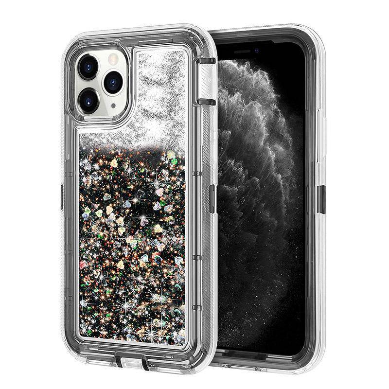 Cargue la imagen en el visor de la galería, Apple iPhone 12/Mini/Pro/Max Glitter Clear Transparent Liquid Sand Watering Case - Polar Tech Australia
