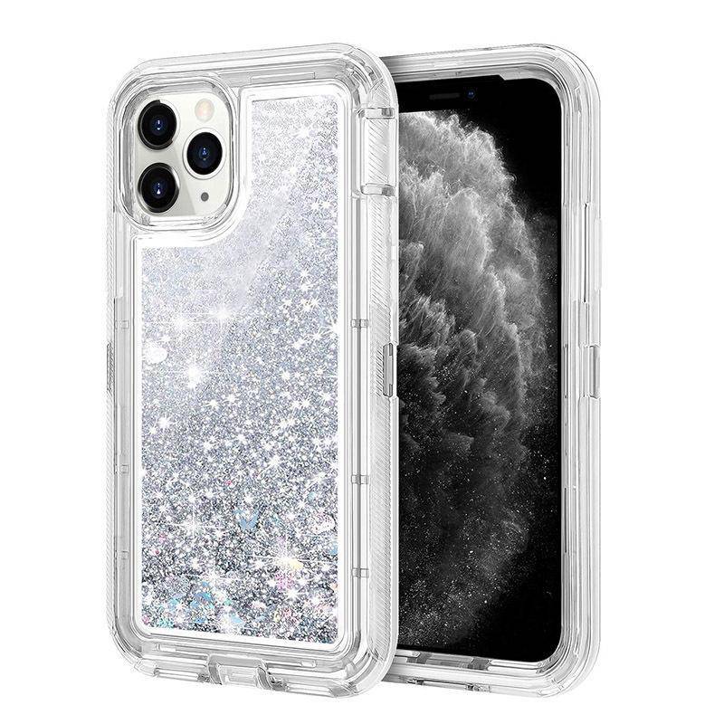 Cargue la imagen en el visor de la galería, Apple iPhone 12/Mini/Pro/Max Glitter Clear Transparent Liquid Sand Watering Case - Polar Tech Australia
