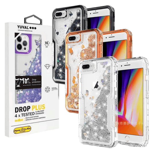 Apple iPhone 6/6S/7/8/Plus/SE 2020 Glitter Clear Transparent Liquid Sand Watering Case - Polar Tech Australia