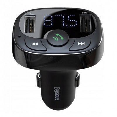 Cargue la imagen en el visor de la galería, [S-09A] Baseus Dual USB Car Charging Adapter MP3 Player With FM Transmitter - Polar Tech Australia
