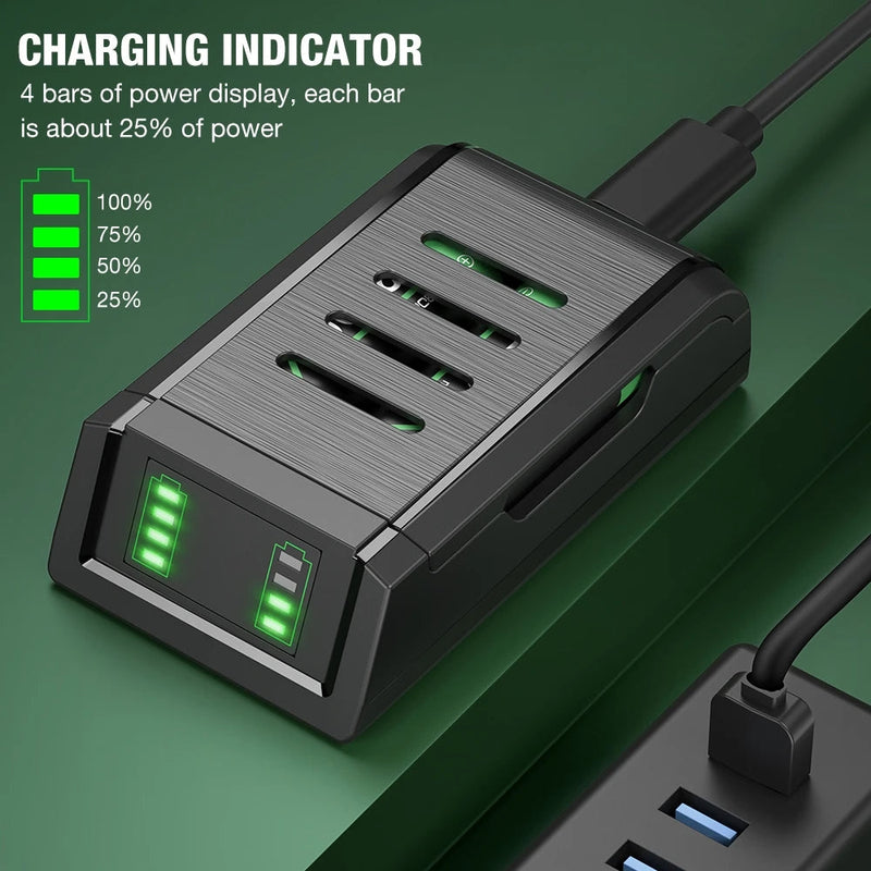 Cargue la imagen en el visor de la galería, Xbox Game Controller Dual Battery Pack Charging Station Battery Charger Lightweight Charging Base - Polar Tech Australia
