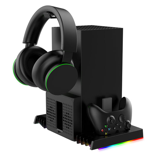 Xbox Series X - All in One Multi Function RGB Light Effect Cooling Fan Base Stand Charging Station - Polar Tech Australia