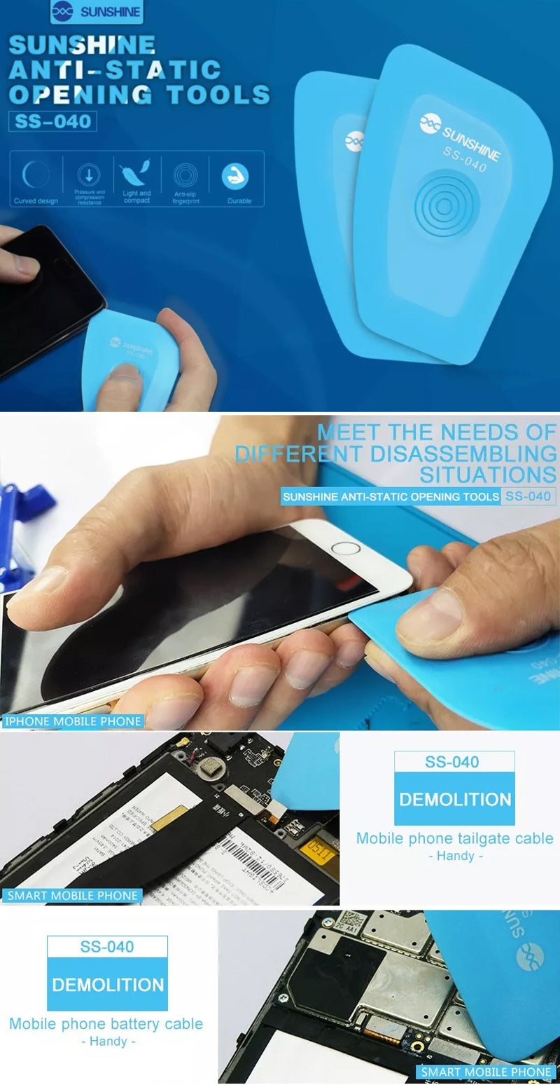 Chargez l&#39;image dans la visionneuse de la galerie, [SS-040] Sunshine Anti-static Phone Dismantling Tools Battery Teardown Card Four-corner Curved Mobile Phone Opening Tools - Polar Tech Australia
