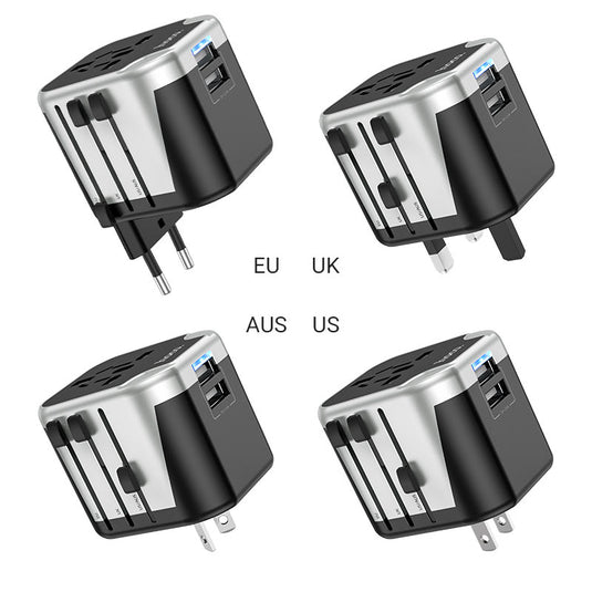 [AC5] HOCO Universal Dual Port USB Charging Converter Wall Charger International Travelling Adapter - Polar Tech Australia