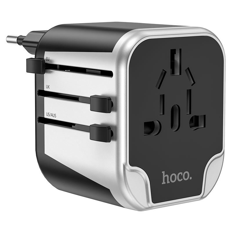 Load image into Gallery viewer, [AC5] HOCO Universal Dual Port USB Charging Converter Wall Charger International Travelling Adapter - Polar Tech Australia
