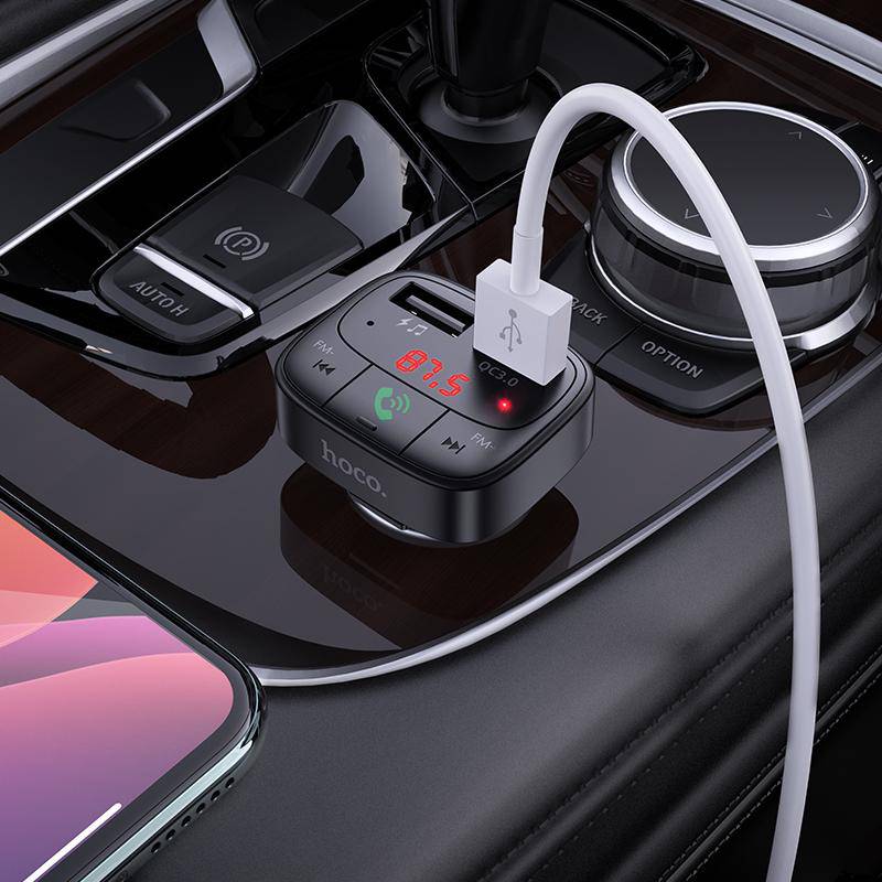 Cargue la imagen en el visor de la galería, HOCO Dual USB Port QC 3.0 18W Car Charging Adapter With FM Transmitter (E59) - Polar Tech Australia
