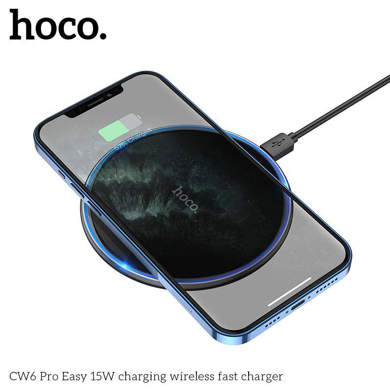 Cargue la imagen en el visor de la galería, [CW6 Pro] HOCO Ultra-Thin Easy Pro 15W Fast Wireless Charger Charging Pad - Polar Tech Australia
