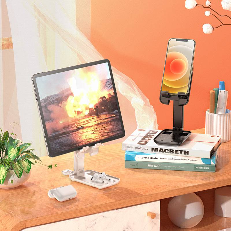 Chargez l&#39;image dans la visionneuse de la galerie, [S28] HOCO Universal Foldable Adjustable Desktop Phone &amp; Tablet Holder  4.7&quot;-14&quot; - Polar Tech Australia
