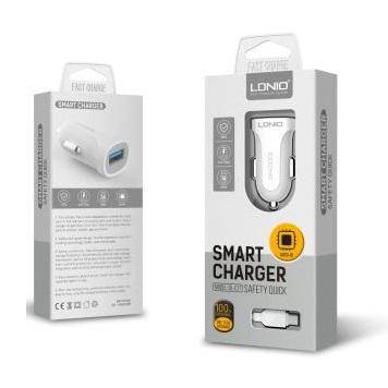 Cargue la imagen en el visor de la galería, [Clearrance] LDNIO Car USB Charger With Charging Cable - Polar Tech Australia
