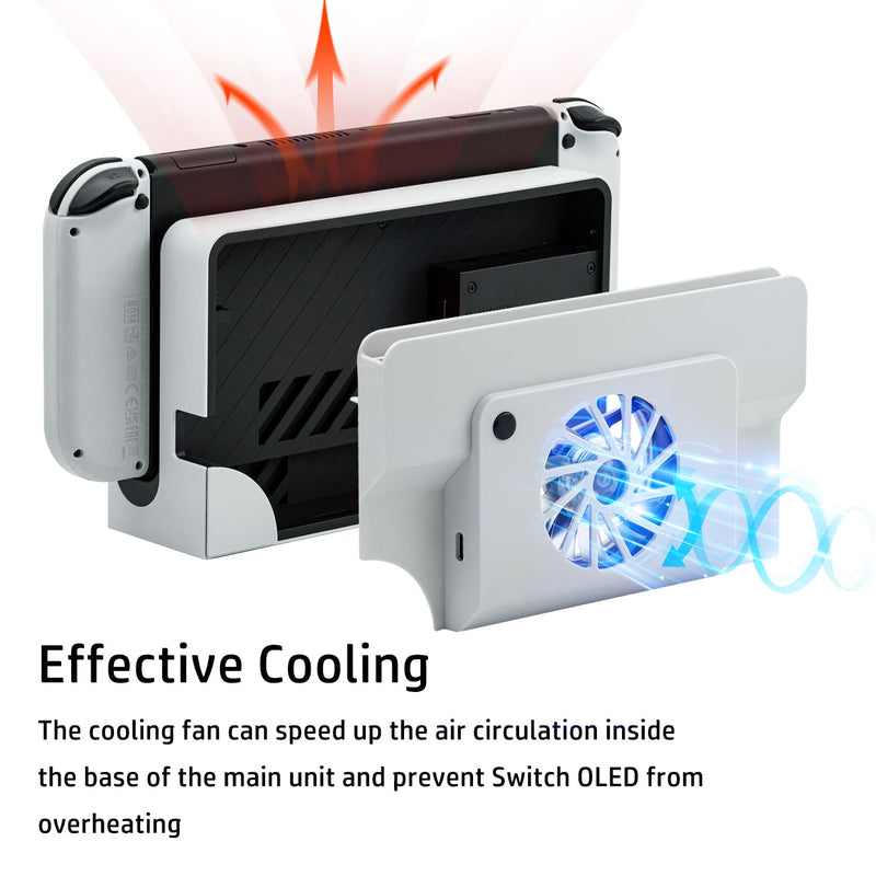 Cargue la imagen en el visor de la galería, Nintendo Switch OLED Dock Cooling Fan with Game Card Storage - Polar Tech Australia
