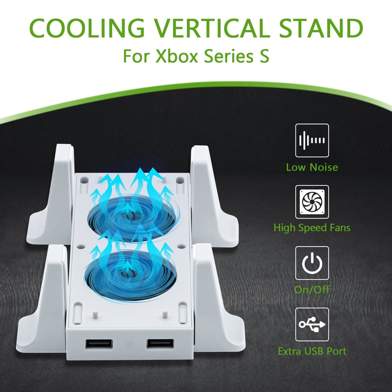 Load image into Gallery viewer, Xbox Series S Console Cooling Dual Fan Vertical Stand Base - Polar Tech Australia
