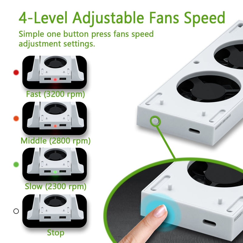 Chargez l&#39;image dans la visionneuse de la galerie, Xbox Series S Console Cooling Dual Fan Vertical Stand Base - Polar Tech Australia
