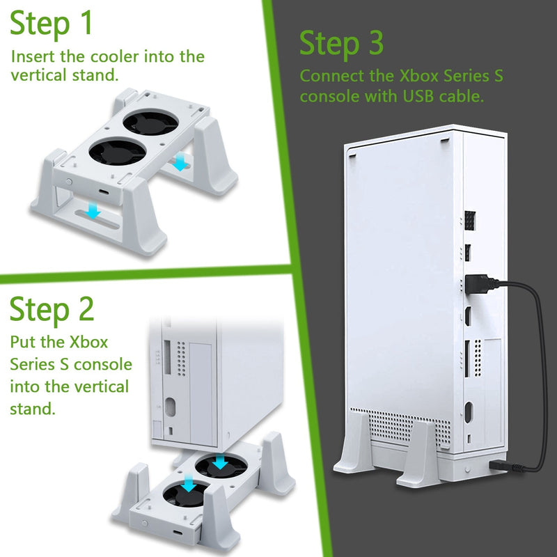 Chargez l&#39;image dans la visionneuse de la galerie, Xbox Series S Console Cooling Dual Fan Vertical Stand Base - Polar Tech Australia
