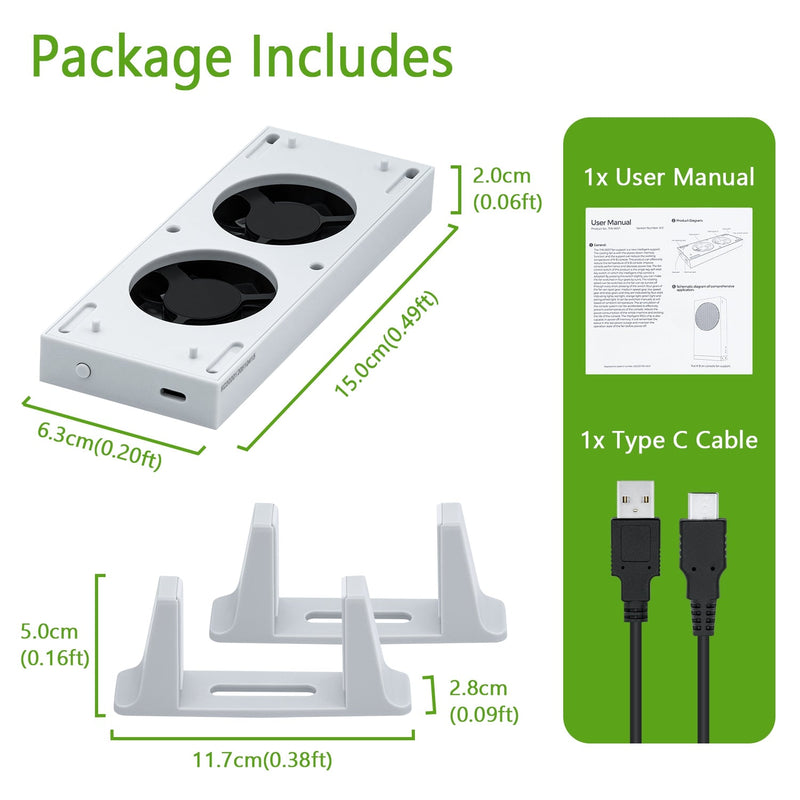 Cargue la imagen en el visor de la galería, Xbox Series S Console Cooling Dual Fan Vertical Stand Base - Polar Tech Australia
