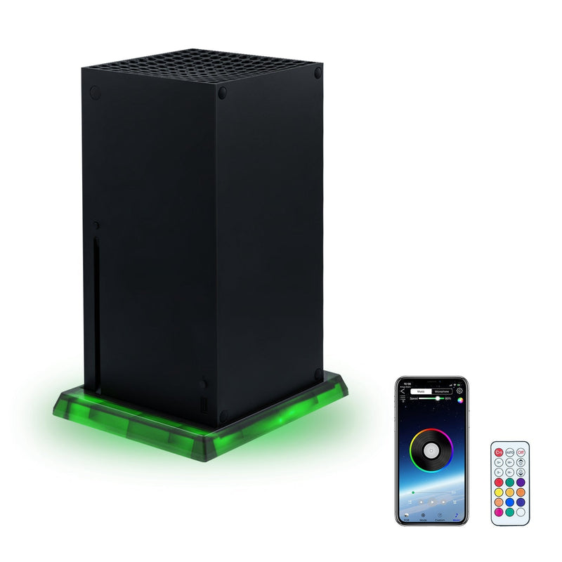 Cargue la imagen en el visor de la galería, Xbox Series X/ Xbox Series S Vertical Stand Base with RGB Light &amp; Remote Control - Polar Tech Australia
