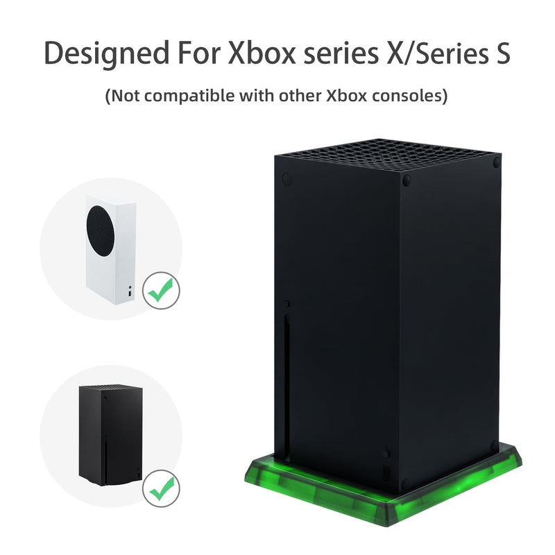 Cargue la imagen en el visor de la galería, Xbox Series X/ Xbox Series S Vertical Stand Base with RGB Light &amp; Remote Control - Polar Tech Australia
