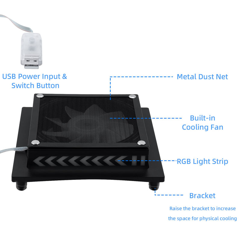 Cargue la imagen en el visor de la galería, Xbox Series X Upper Top Cooling Fan with RGB Lighting - Polar Tech Australia
