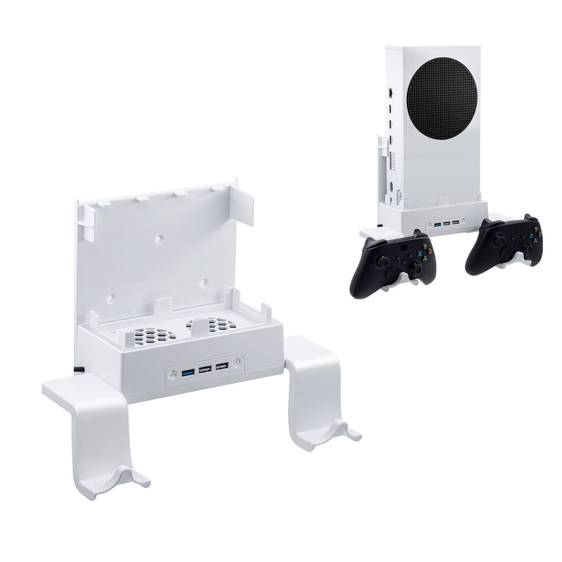 Cargue la imagen en el visor de la galería, Xbox Series S Wall-mounted Color Changing Cooling Stand with Hook - Polar Tech Australia
