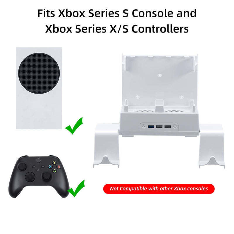 Cargue la imagen en el visor de la galería, Xbox Series S Wall-mounted Color Changing Cooling Stand with Hook - Polar Tech Australia
