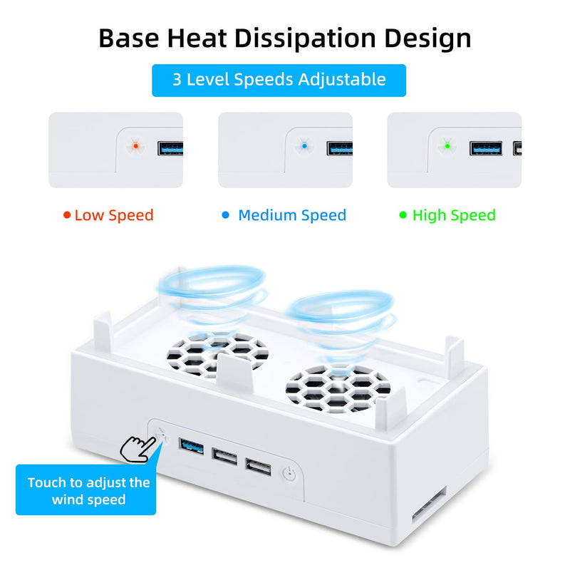 Cargue la imagen en el visor de la galería, Xbox Series S Wall-mounted Color Changing Cooling Stand with Hook - Polar Tech Australia
