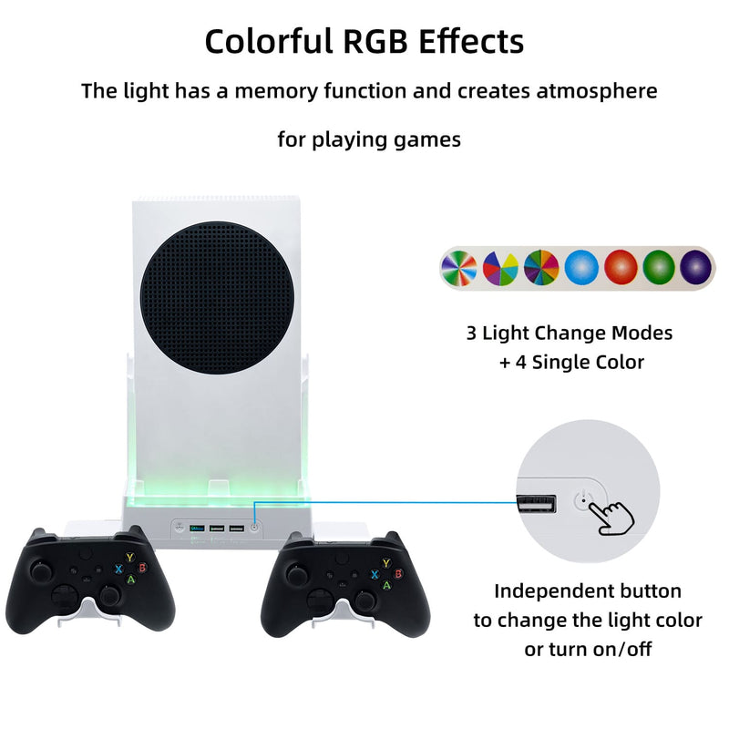 Cargue la imagen en el visor de la galería, Xbox Series S Wall-mounted Color Changing Cooling Stand with Hook - Polar Tech Australia
