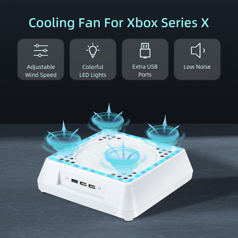 Load image into Gallery viewer, Xbox Series X Console Cooling Stand with LED Lighting &amp; Indicator - Polar Tech Australia
