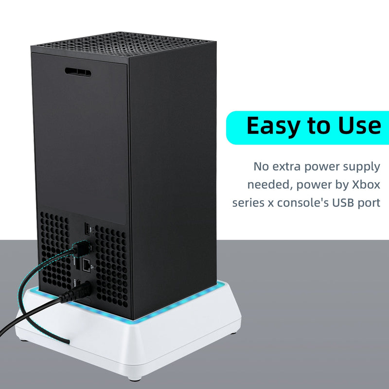 Load image into Gallery viewer, Xbox Series X Console Cooling Stand with LED Lighting &amp; Indicator - Polar Tech Australia
