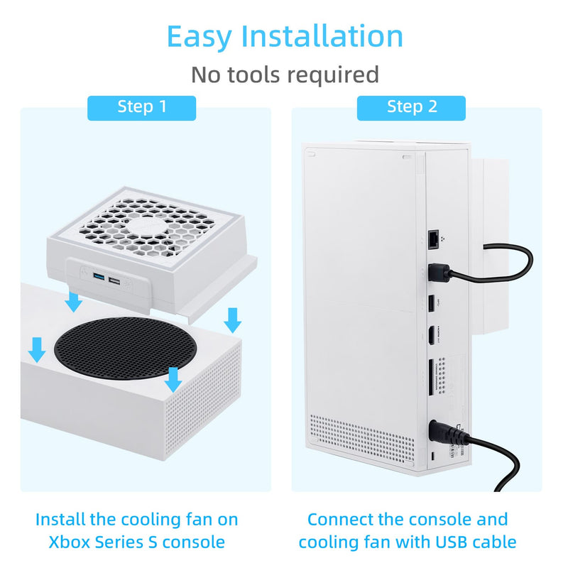 Cargue la imagen en el visor de la galería, Xbox Series S USB Powered Cooling Fan Dock with RGB LED Light - Polar Tech Australia
