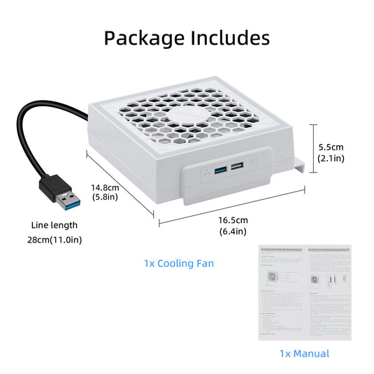 Xbox Series S USB Powered Cooling Fan Dock with RGB LED Light - Polar Tech Australia