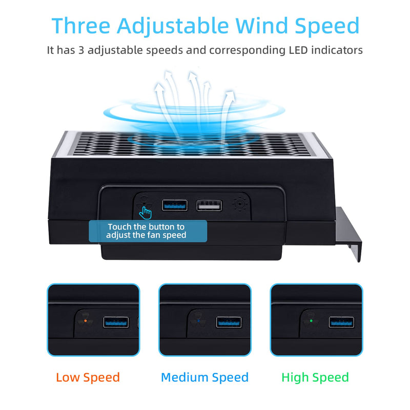 Chargez l&#39;image dans la visionneuse de la galerie, Xbox Series S USB Powered Cooling Fan Dock with RGB LED Light - Polar Tech Australia
