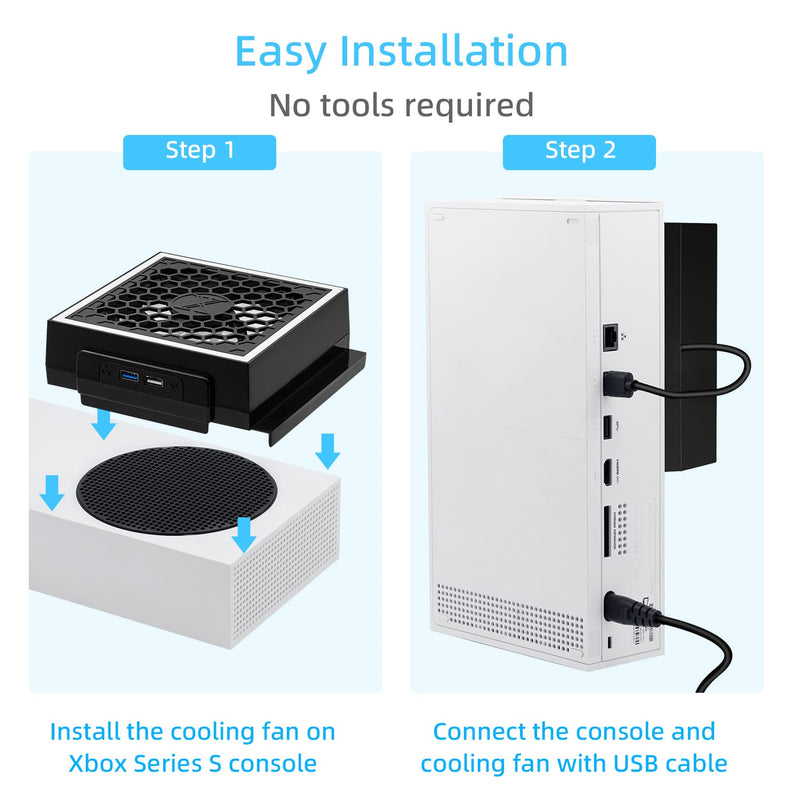 Chargez l&#39;image dans la visionneuse de la galerie, Xbox Series S USB Powered Cooling Fan Dock with RGB LED Light - Polar Tech Australia
