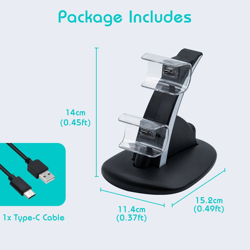 Cargue la imagen en el visor de la galería, Dual Controller Charging Stand for PS5 - Game Gear Hub
