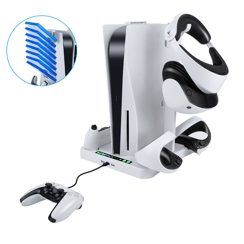 Cargue la imagen en el visor de la galería, PS5/ PS VR2 Controller Multifunctional Cooling Stand with Charging - Polar Tech Australia
