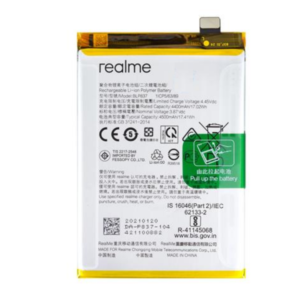 [BLP837] REALME 8 Pro (RMX3081) Replacement battery | Polar Tech Australia