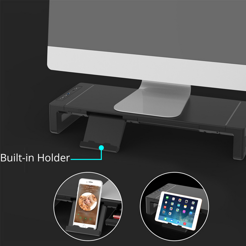 Cargue la imagen en el visor de la galería, [KM50][With RBG Light &amp; USB Hub &amp; Stand &amp; Drawer] Universal Monitor Desktop Stand  (Up to 27 inch) - Polar Tech Australia
